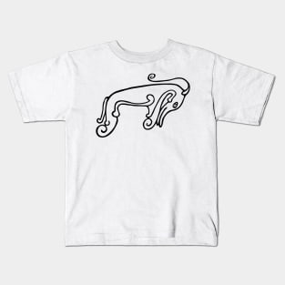 Pictish Beast Outline Kids T-Shirt